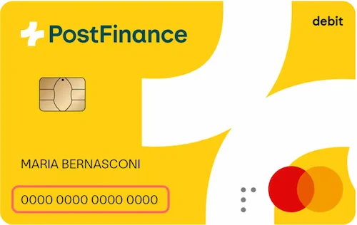 PostFinance Card CHF mit Debit Mastercard